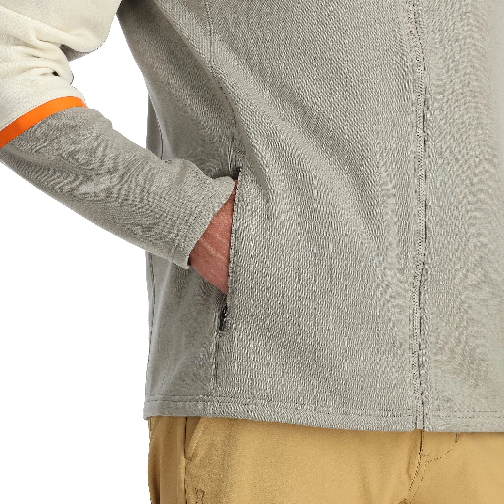 Mens Speed Fleece Full Zip - Concrete