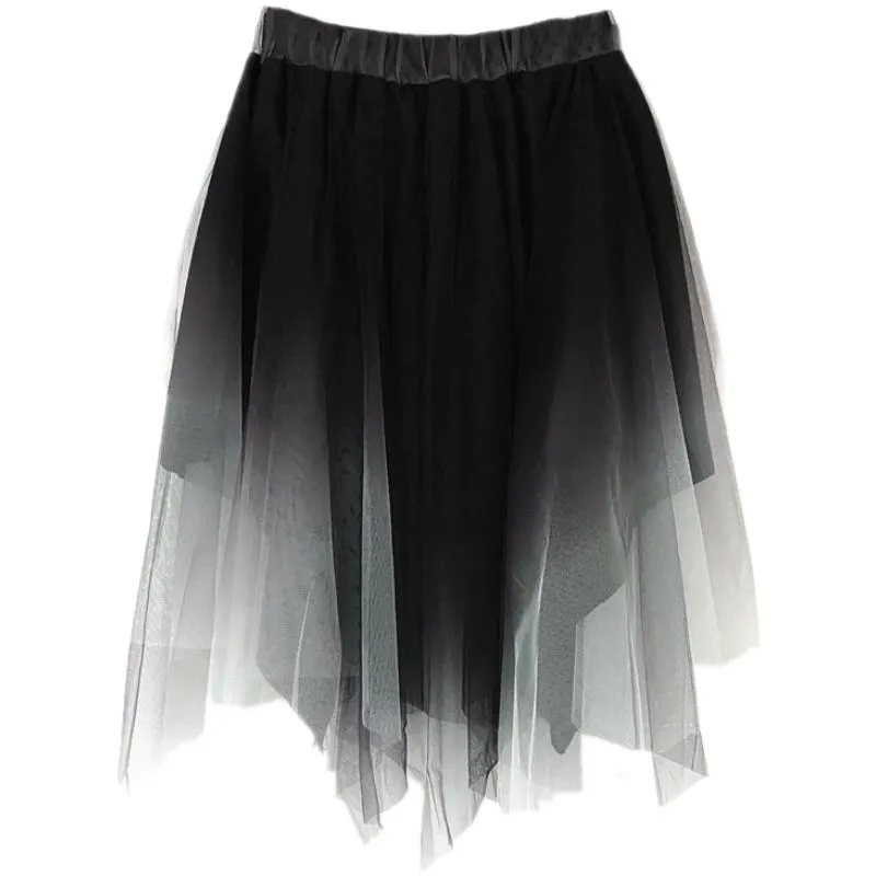 Mesh Gradient High Waist Skirt SD01969