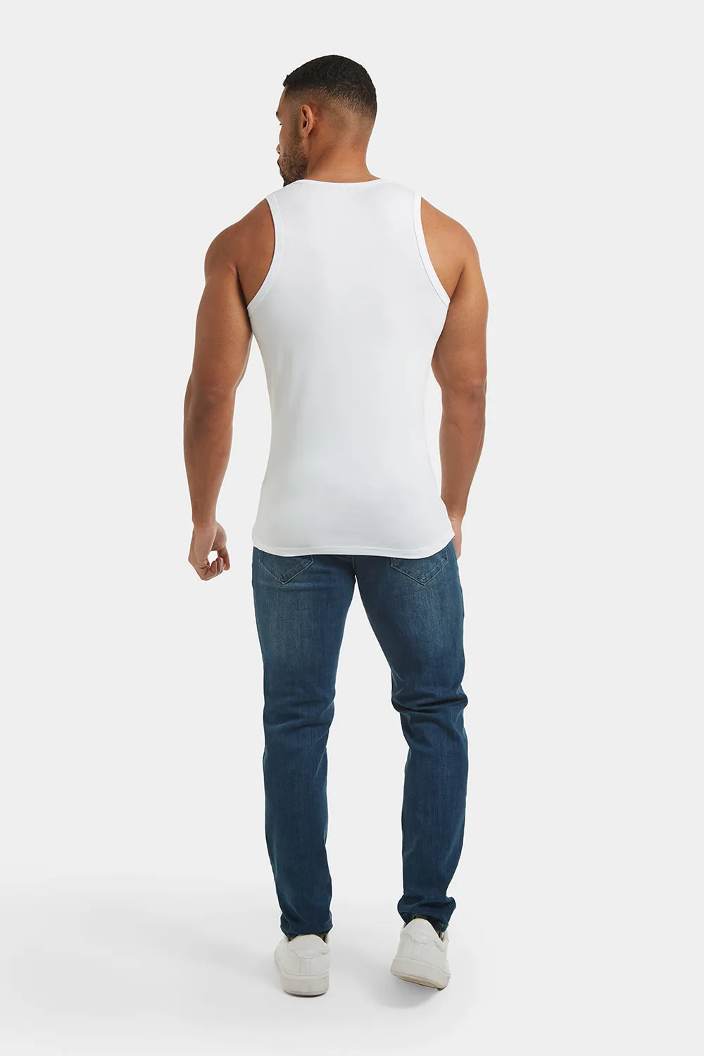 Muscle Fit Vest in White