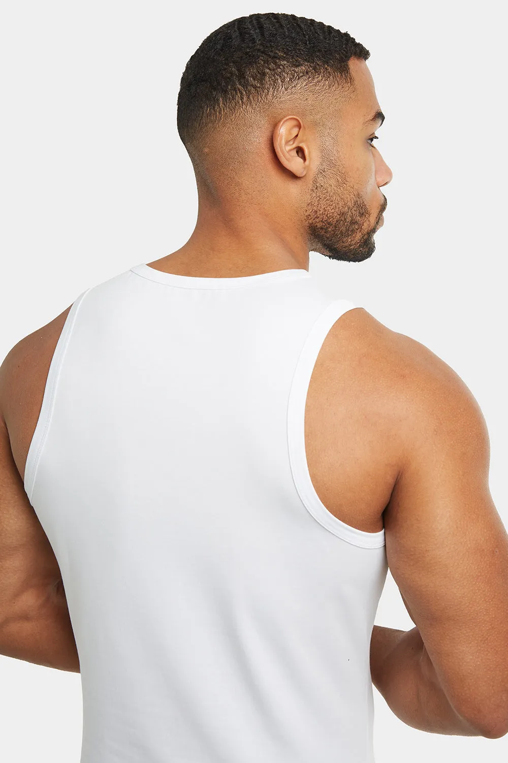 Muscle Fit Vest in White