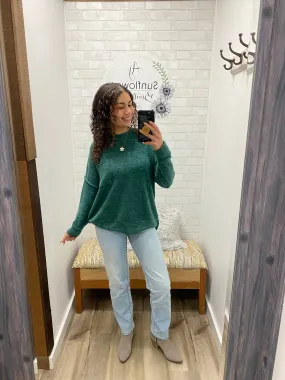 My Favorite Oversized Sweater-Green