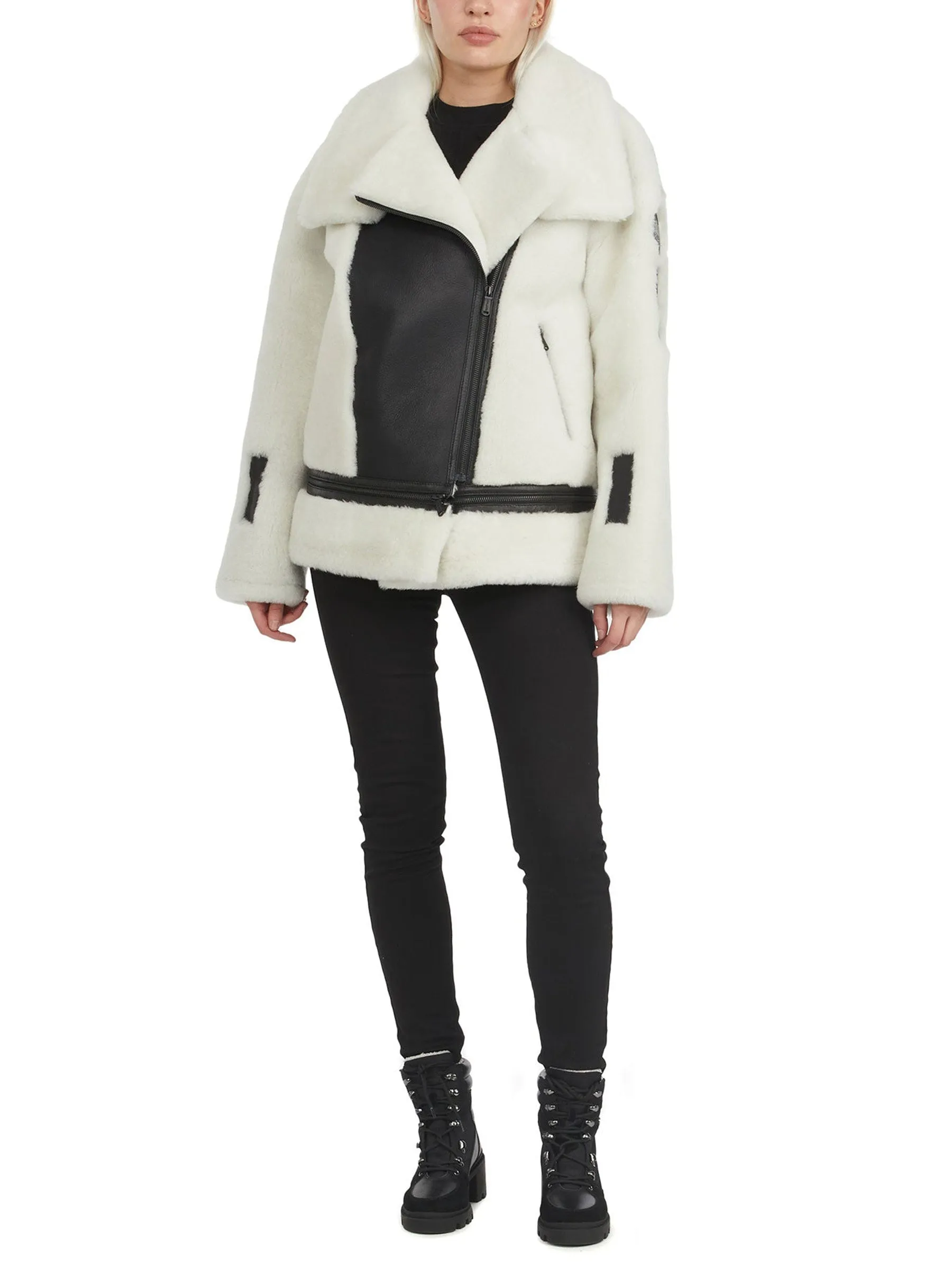 Naomi Women's Shearling Perfecto Jacket