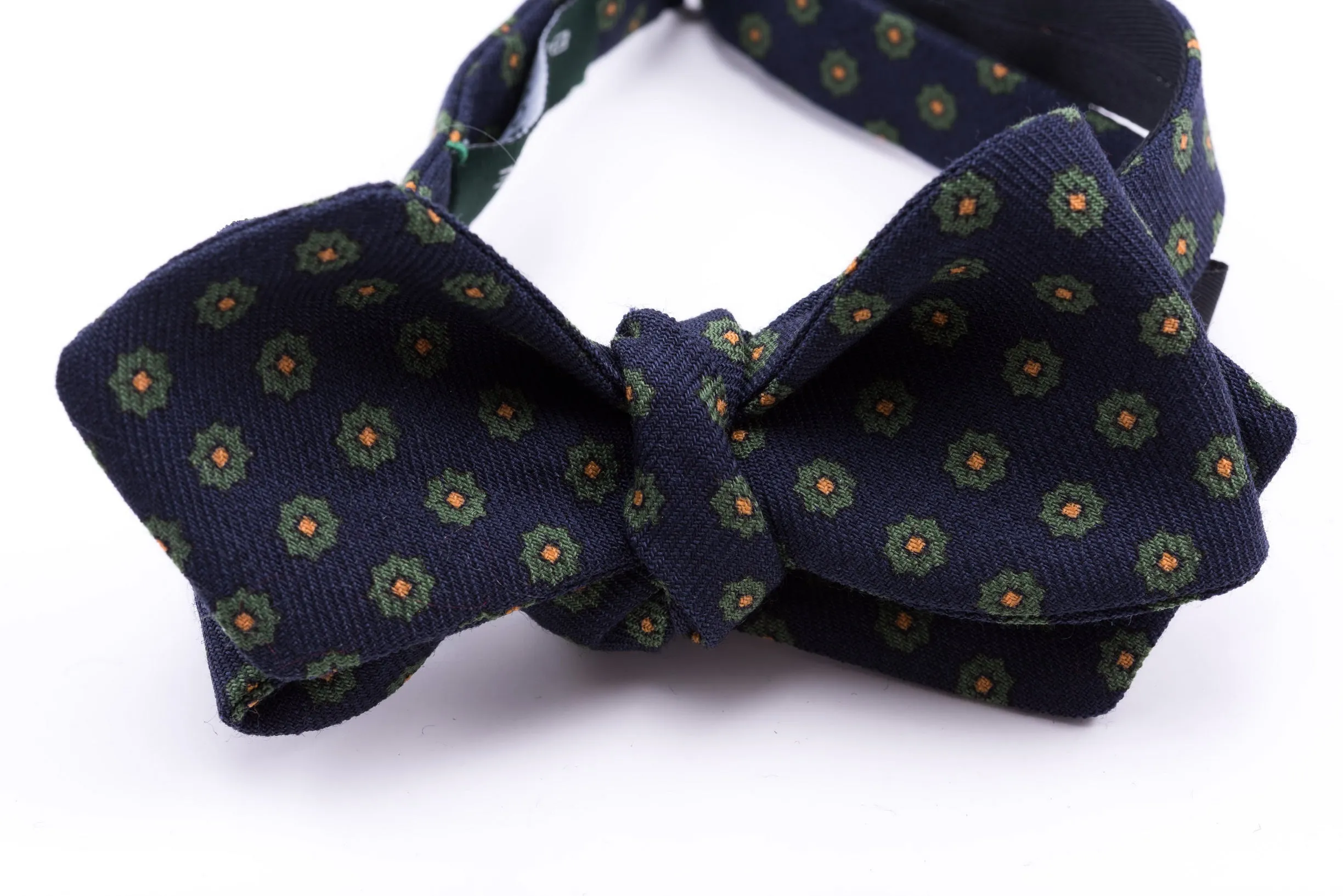 Navy Neats Wool Challis Bow Tie