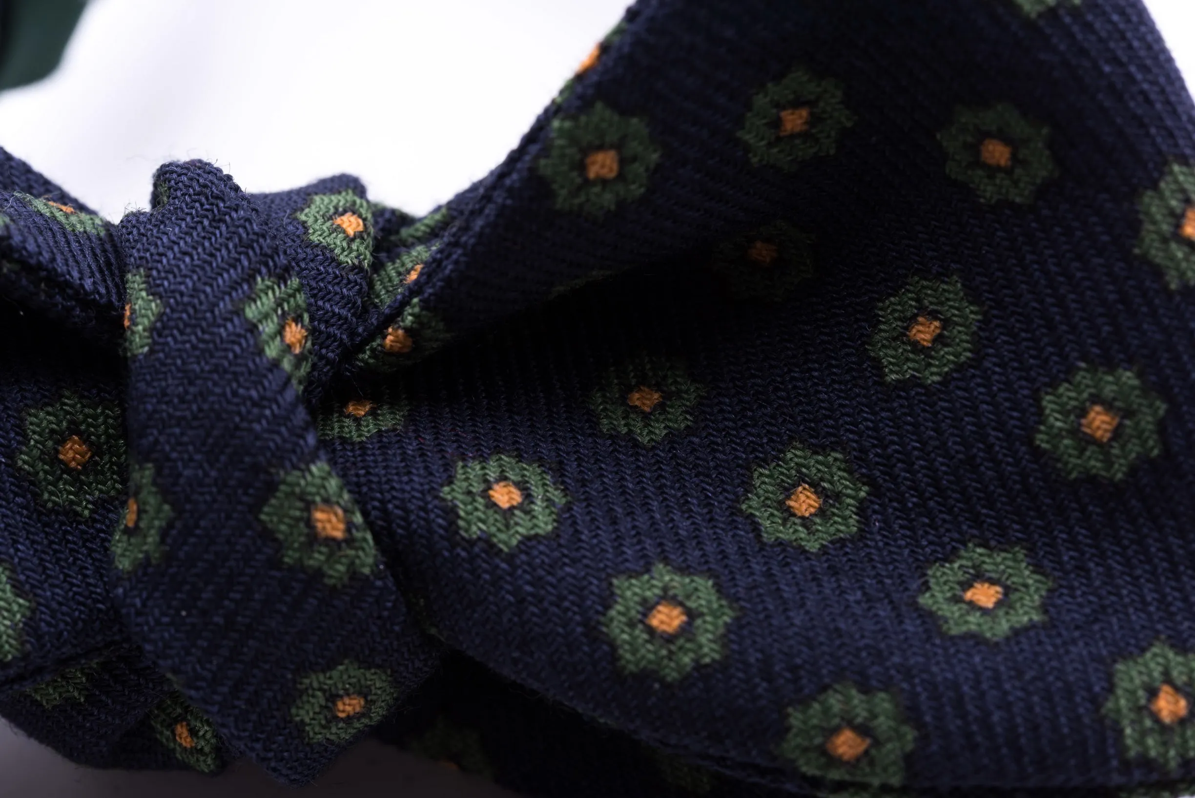 Navy Neats Wool Challis Bow Tie