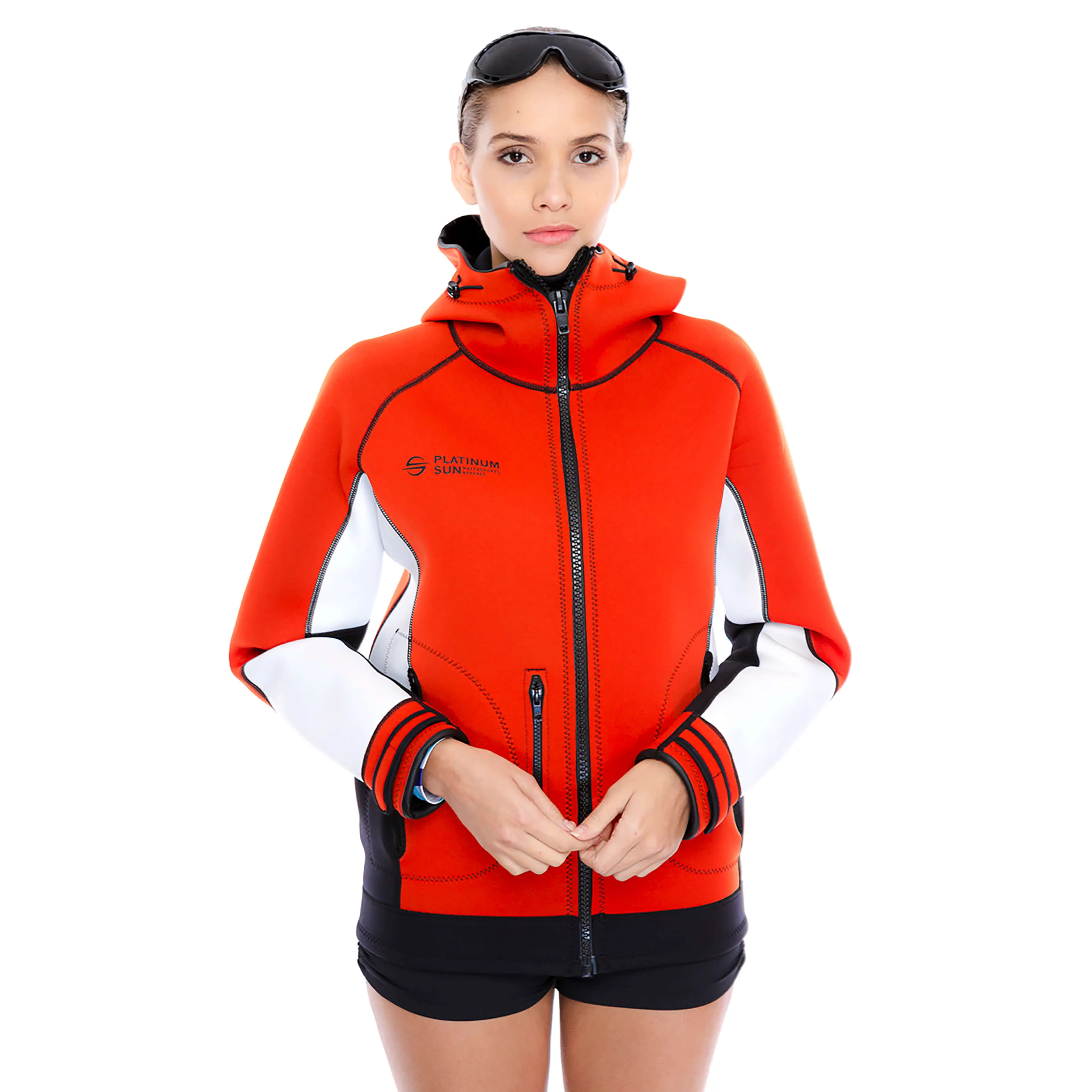 Neoprene Jacket Hoodie Windbreaker Unisex | Red