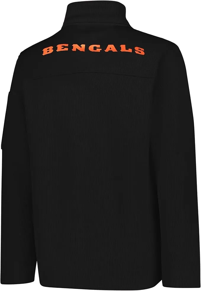 NFL Official Adults Quarter-Zip Super Soft Pullover Sweatshirt with Zipper Pockets - Unisex|Cincinnati Bengals