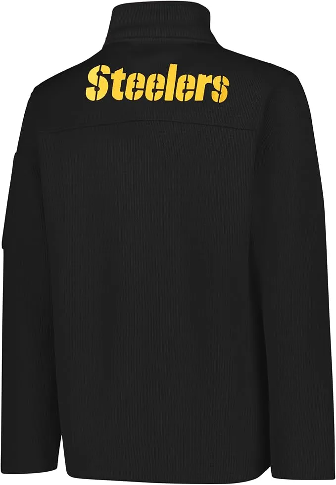 NFL Official Adults Quarter-Zip Super Soft Pullover Sweatshirt with Zipper Pockets - Unisex|Pittsburgh Steelers