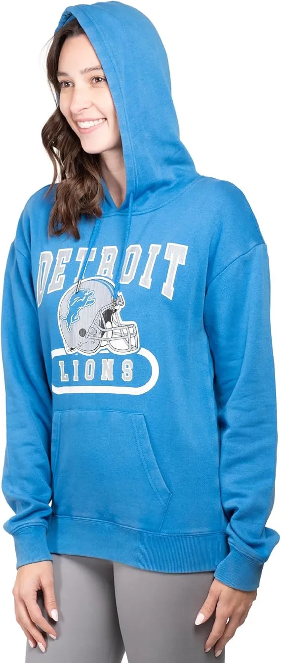 NFL Official Women's Super Soft Hoodie Pullover Sweatshirt|Detroit Lions