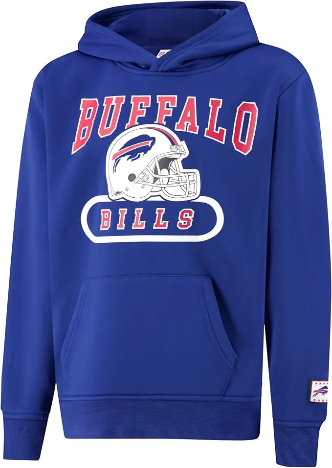 NFL Official Youth Super Soft Jogger & Hoodie Sweatshirt Set|Buffalo Bills