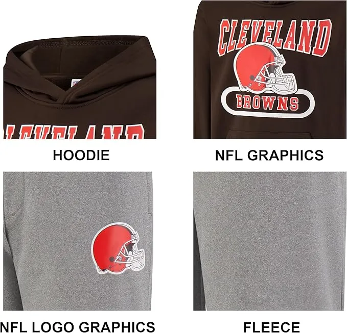 NFL Official Youth Super Soft Jogger & Hoodie Sweatshirt Set|San Francisco 49ers