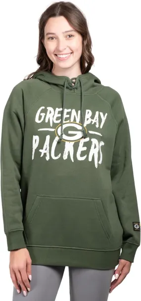 NFL Women's Official Super Soft Tie Neck Pullover Hoodie Sweatshirt|Green Bay Packers