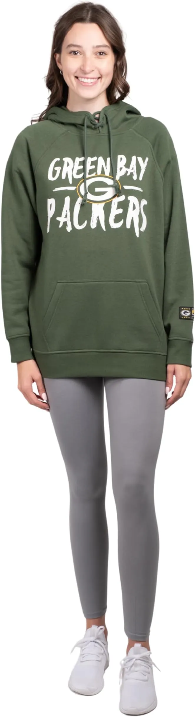 NFL Women's Official Super Soft Tie Neck Pullover Hoodie Sweatshirt|Green Bay Packers