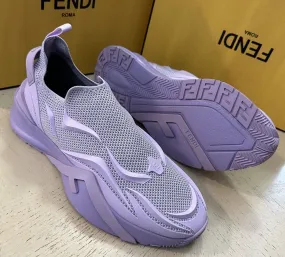 NIB $1050 Fendi Flow Knit Low Top Sneakers Lilac/Purple 10 US/9 UK 7E1504