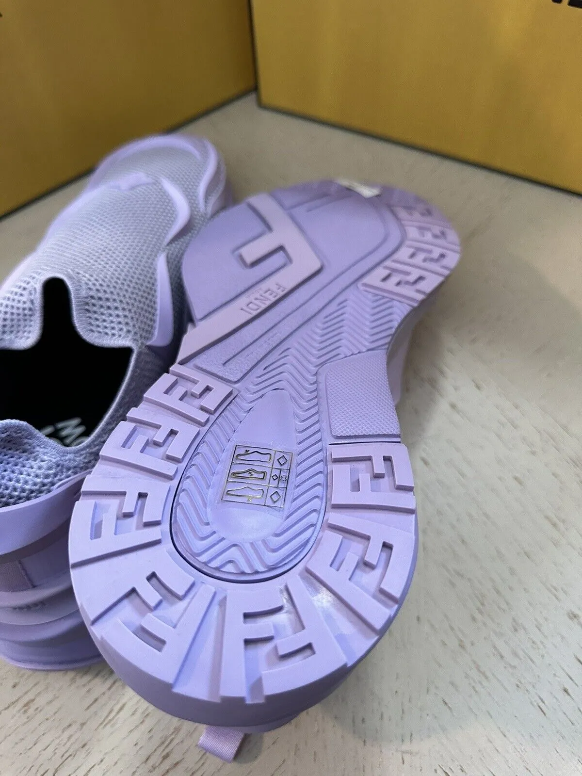 NIB $1050 Fendi Flow Knit Low Top Sneakers Lilac/Purple 10 US/9 UK 7E1504