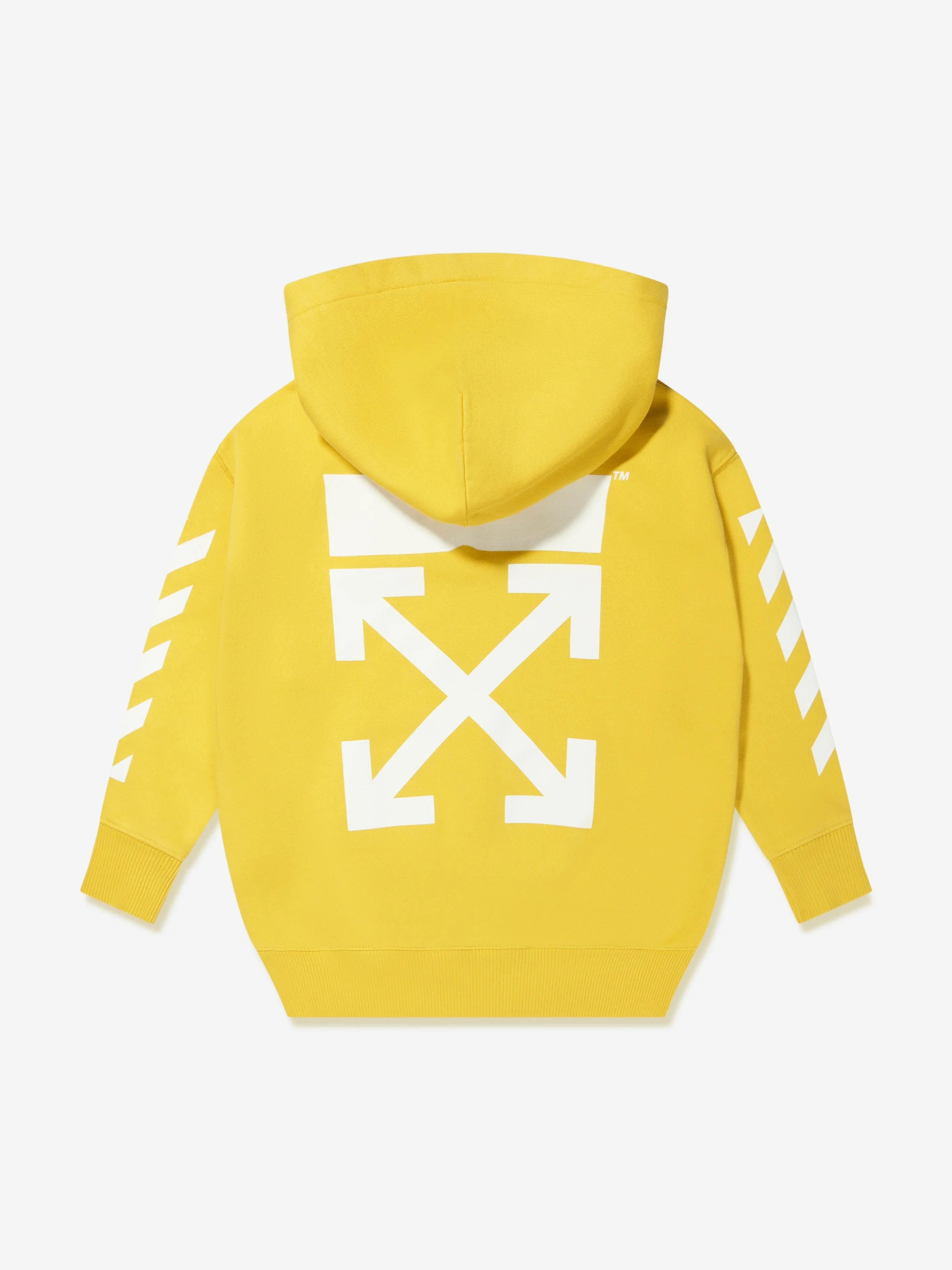 Off-White Boys Classic Arrow Tab Hoodie in Yellow