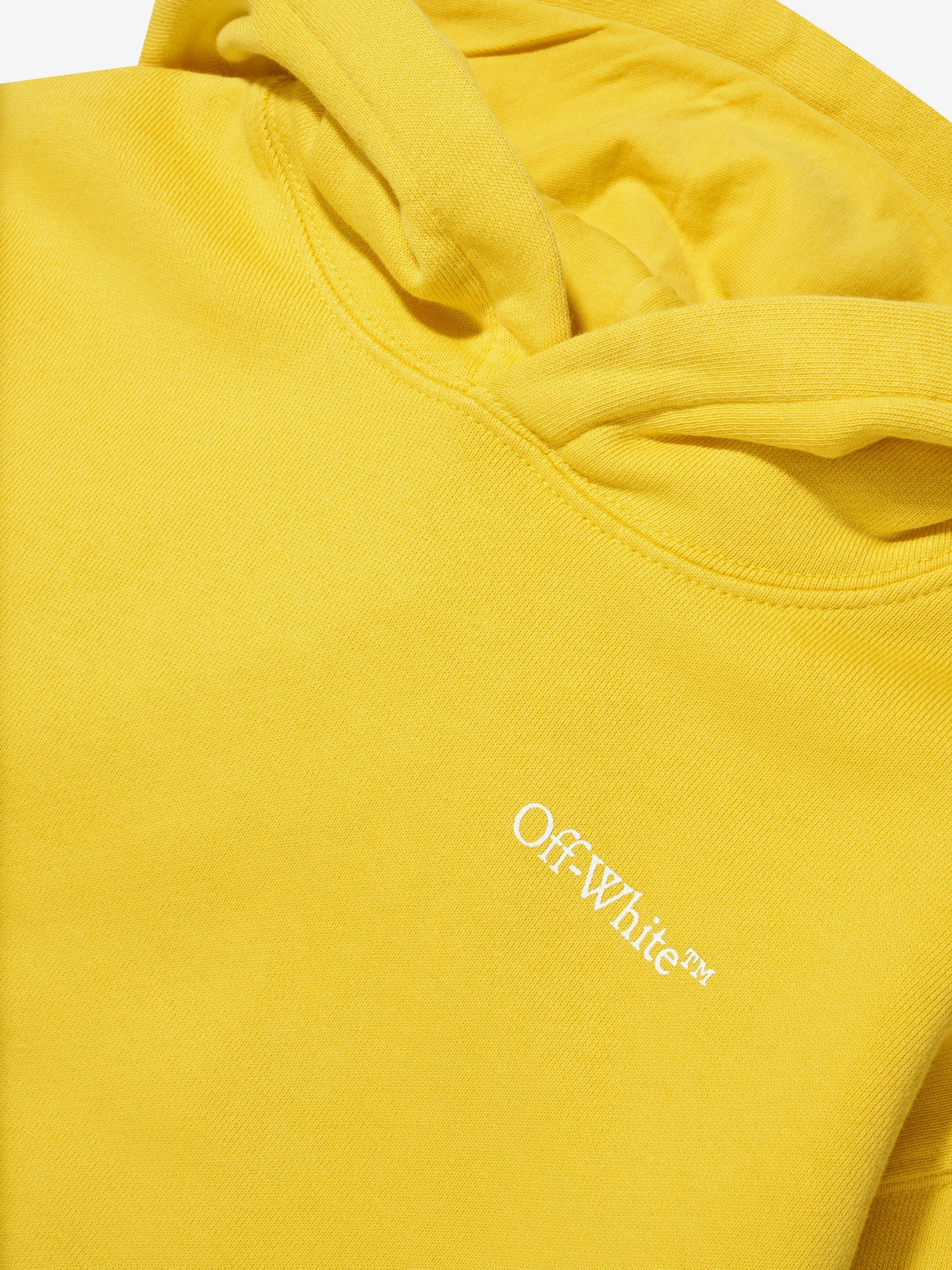 Off-White Boys Classic Arrow Tab Hoodie in Yellow