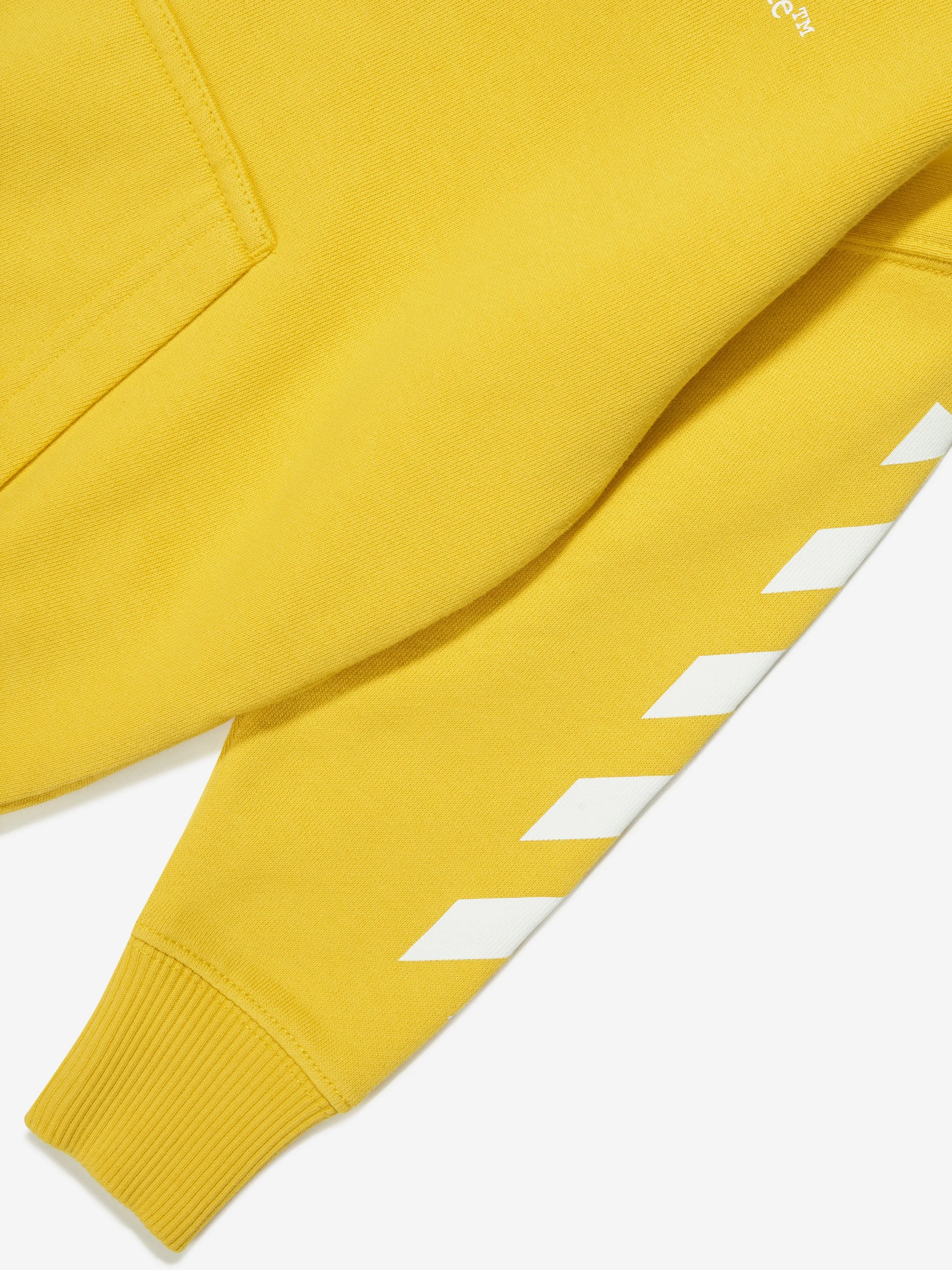 Off-White Boys Classic Arrow Tab Hoodie in Yellow