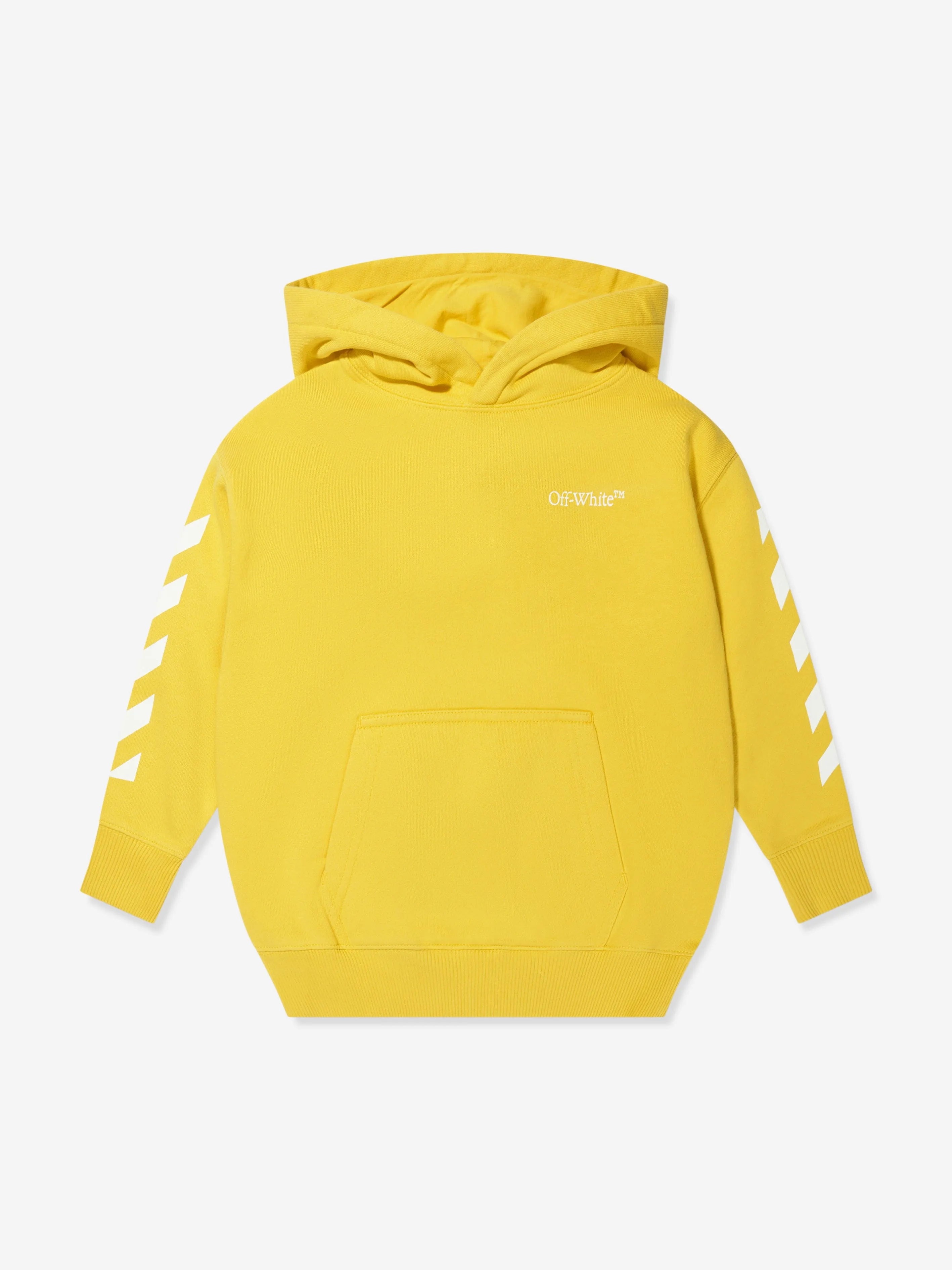 Off-White Boys Classic Arrow Tab Hoodie in Yellow