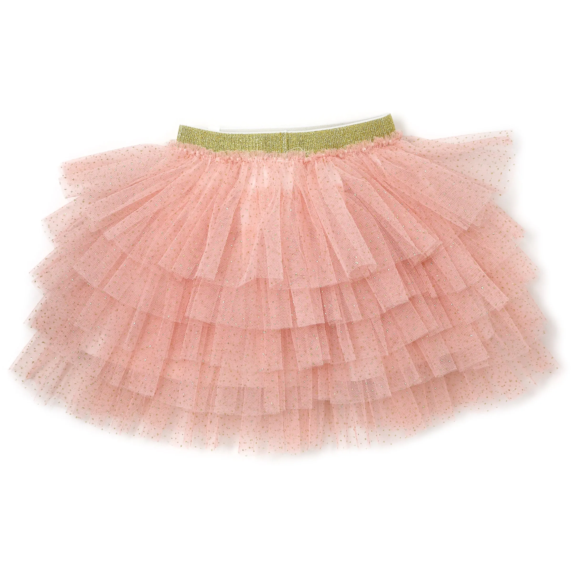 oh baby! Gold Band Layered Frill Tutu Skirt - Pale Pink