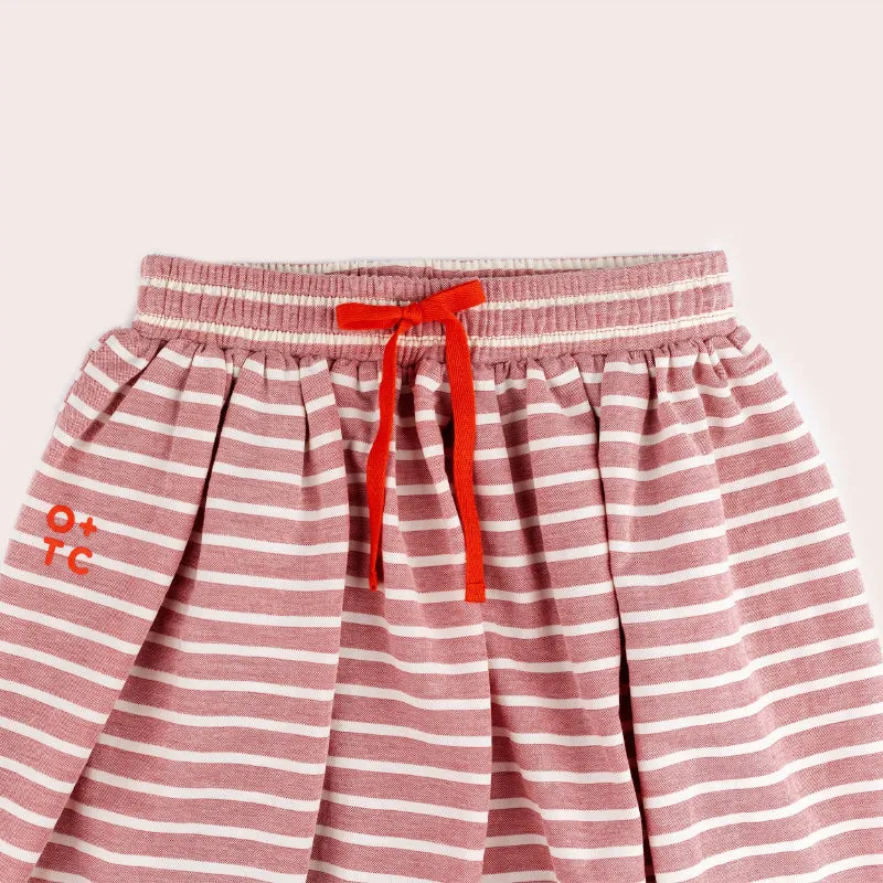 Olive And The Captain Hadley Midi Skirt - Coral Stripe