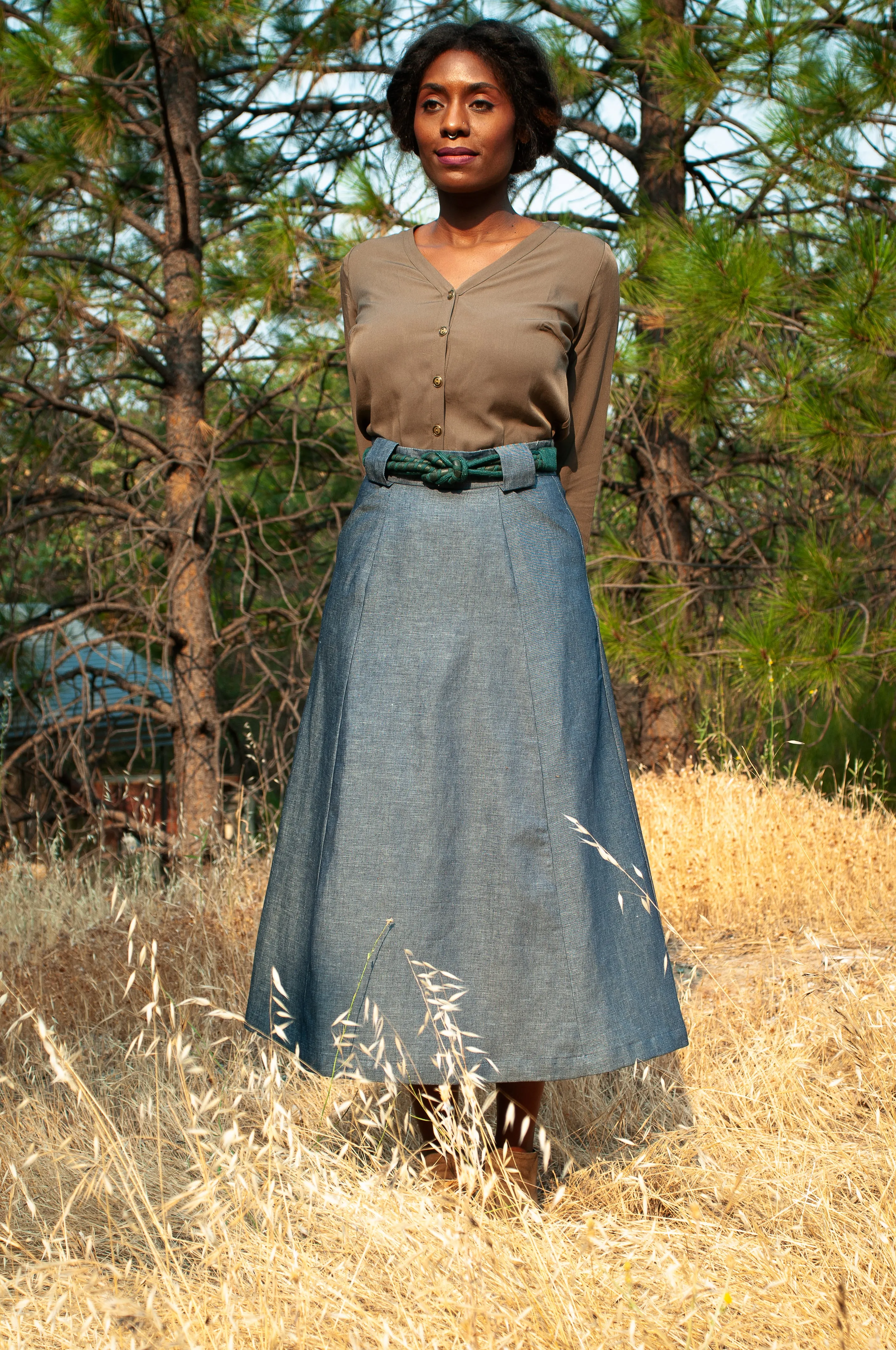 Olivia Skirt in Indigo Denim