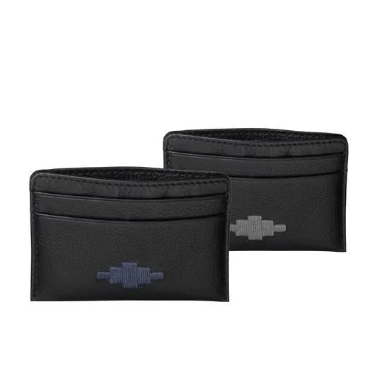 PAMPEANO - Rombo Card Slip - Black Leather