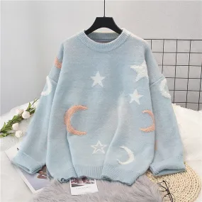 Pastel Moon & Stars Sweater