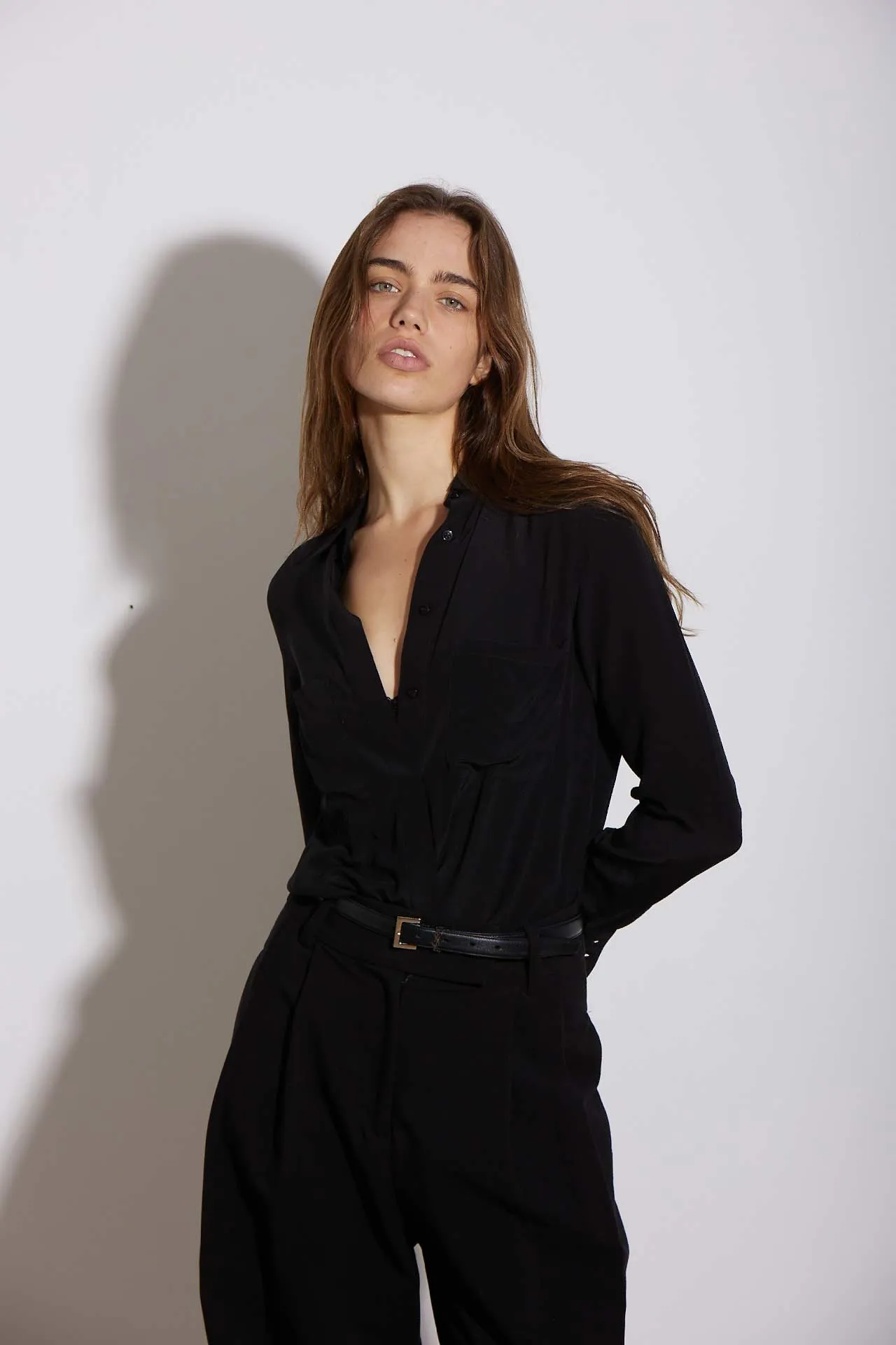 PERFECT SHIRT BLACK SILK