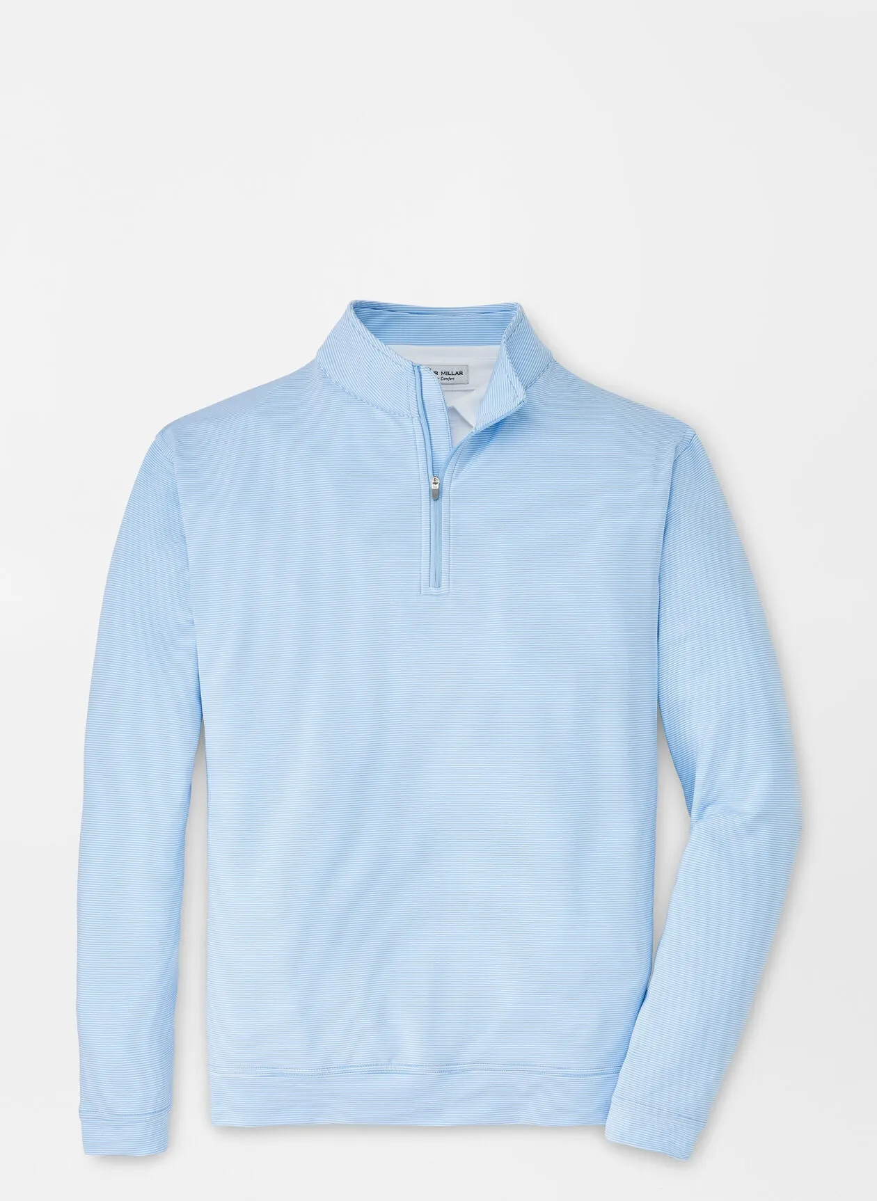 Peter Millar Perth Mini Stripe Stretch Terry Quarter Zips, Cottage Blue