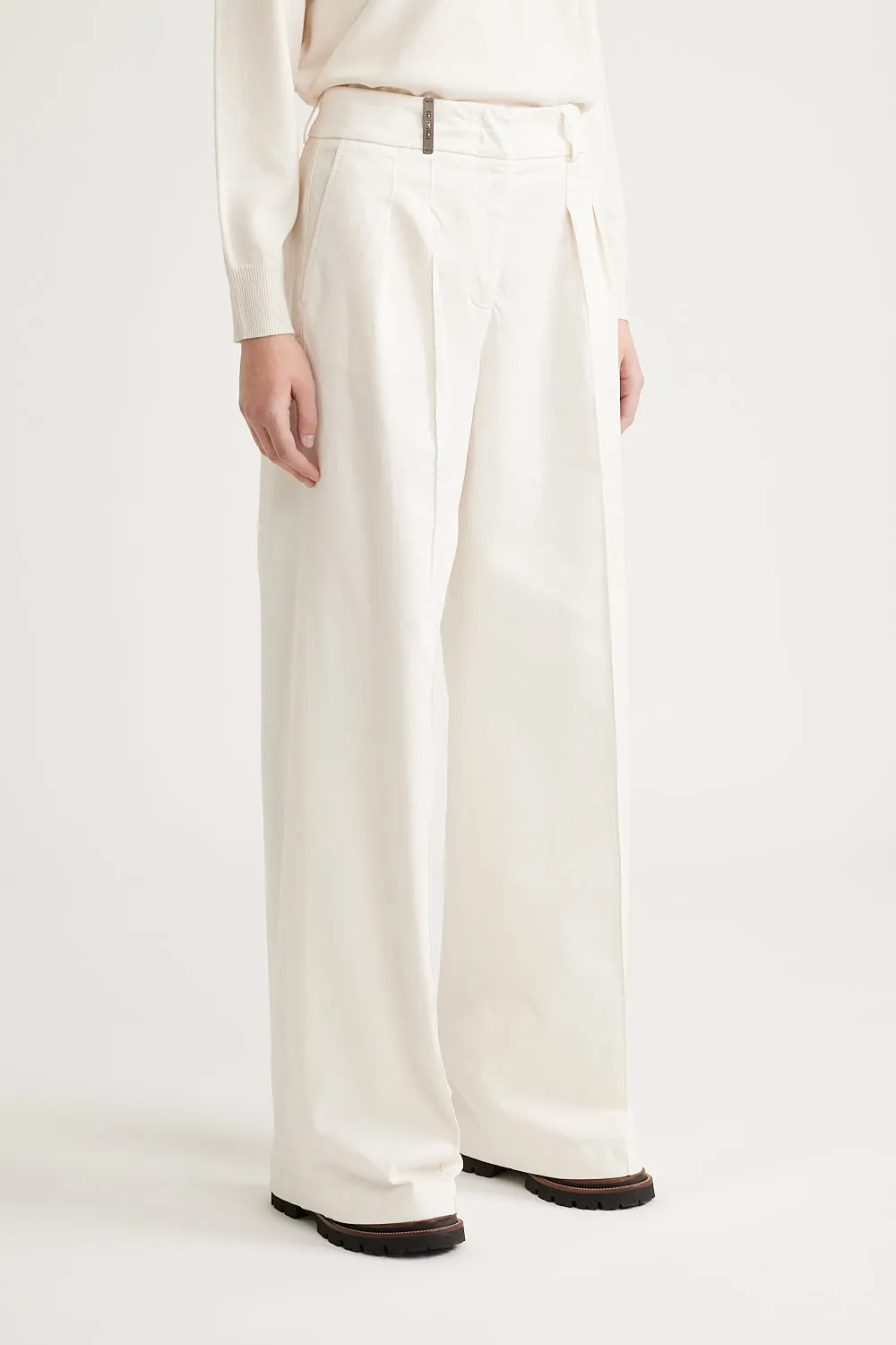 Pleated palazzo trousers