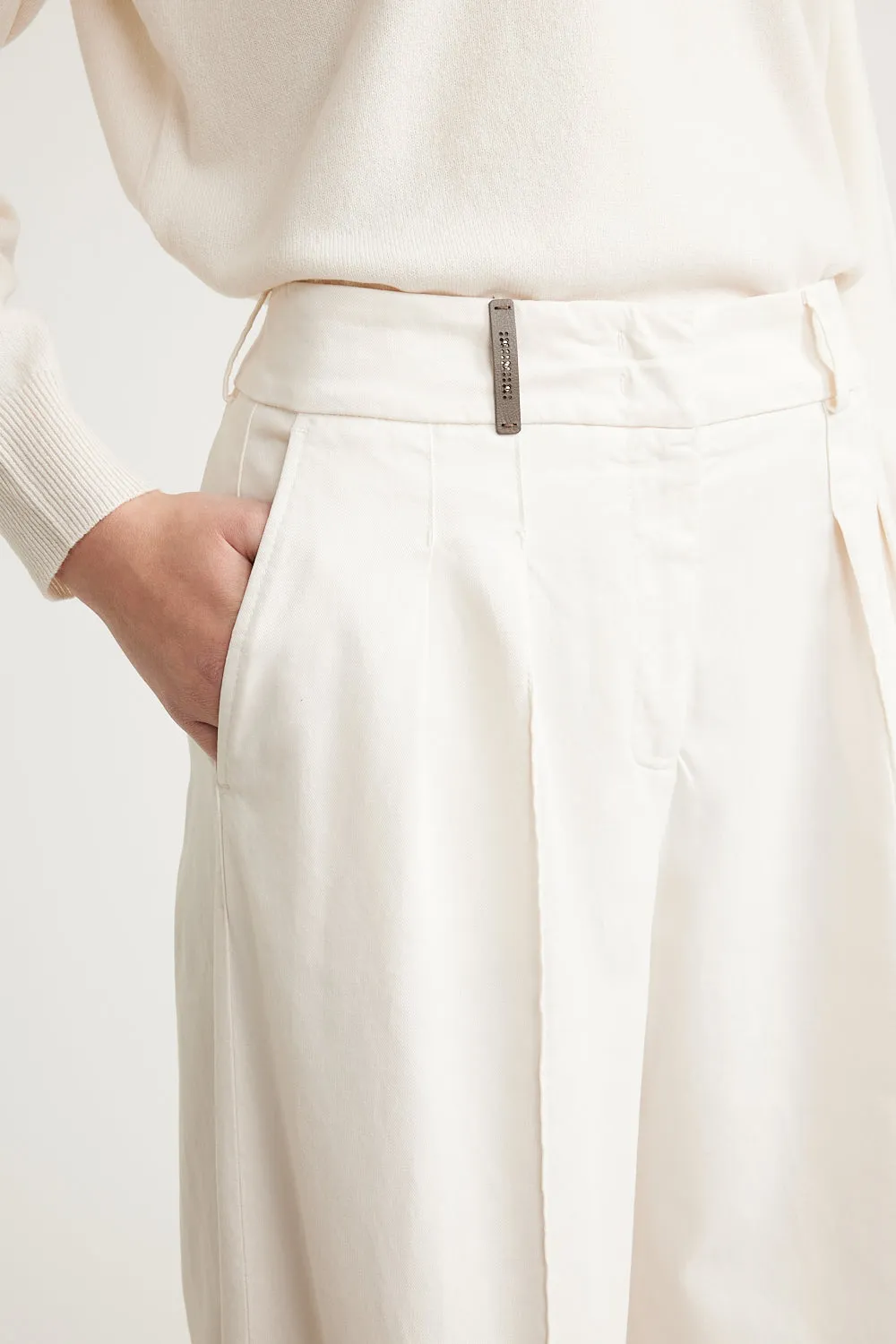 Pleated palazzo trousers