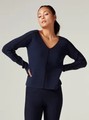 Portola V Neck Sweater - Dress Blues Final sale