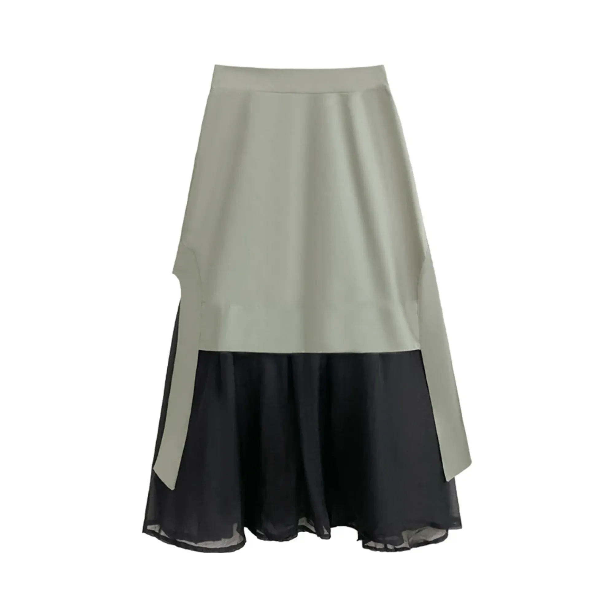 Pre Order:  Grunge Layered Mid-Calf Skirt