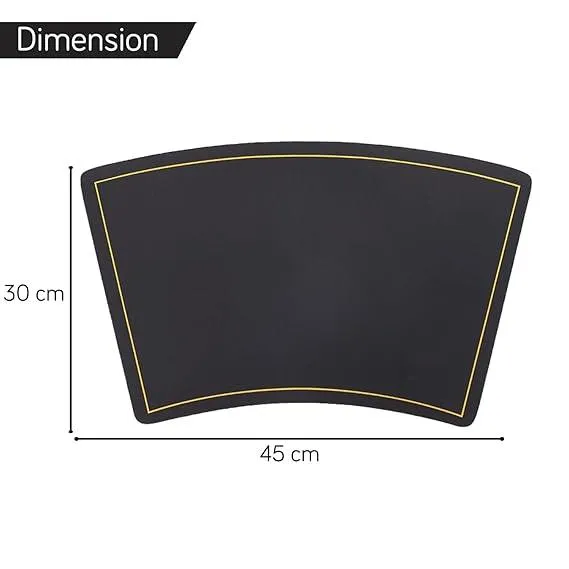 Premium Faux Leather Dining Table Mats, Black