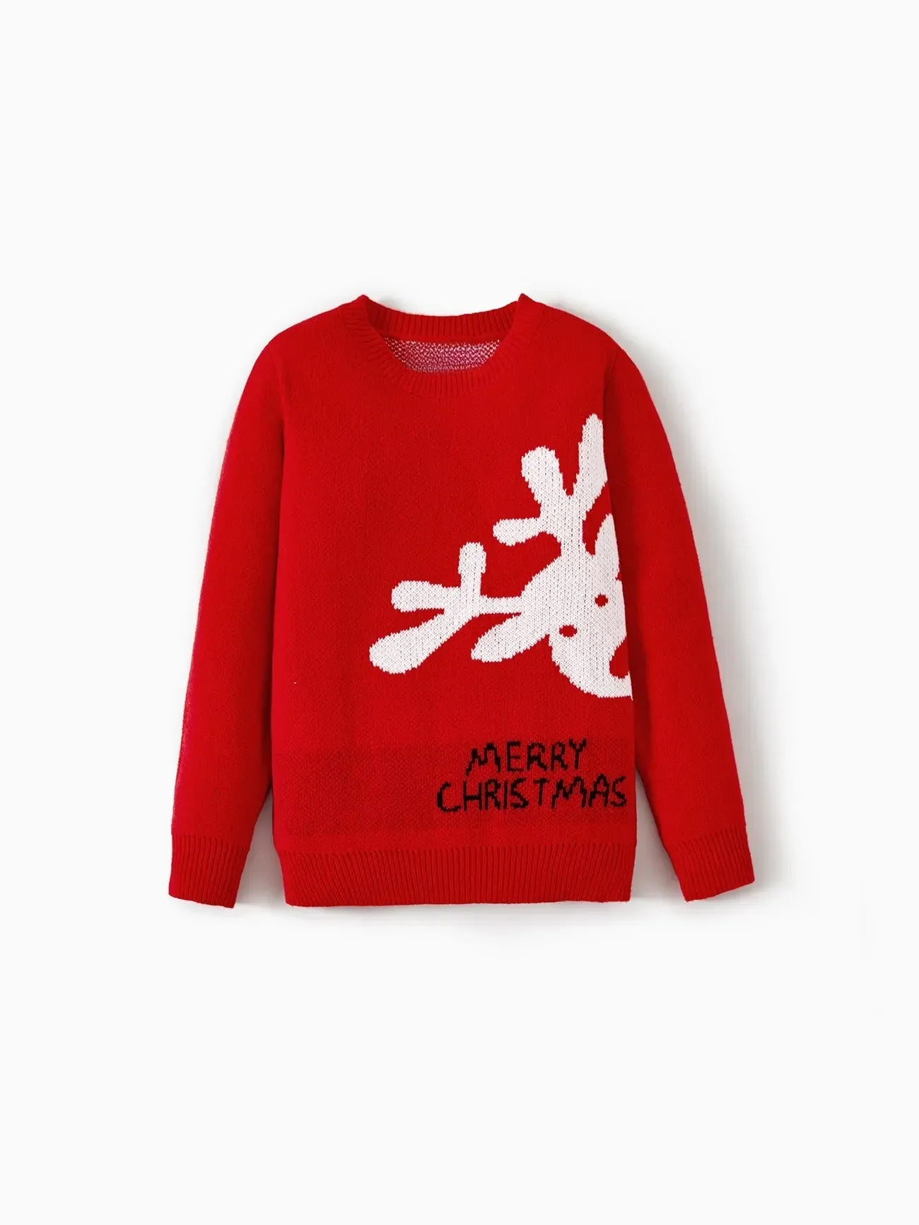 Printed Reindeer Christmas Family Matching Sweaters