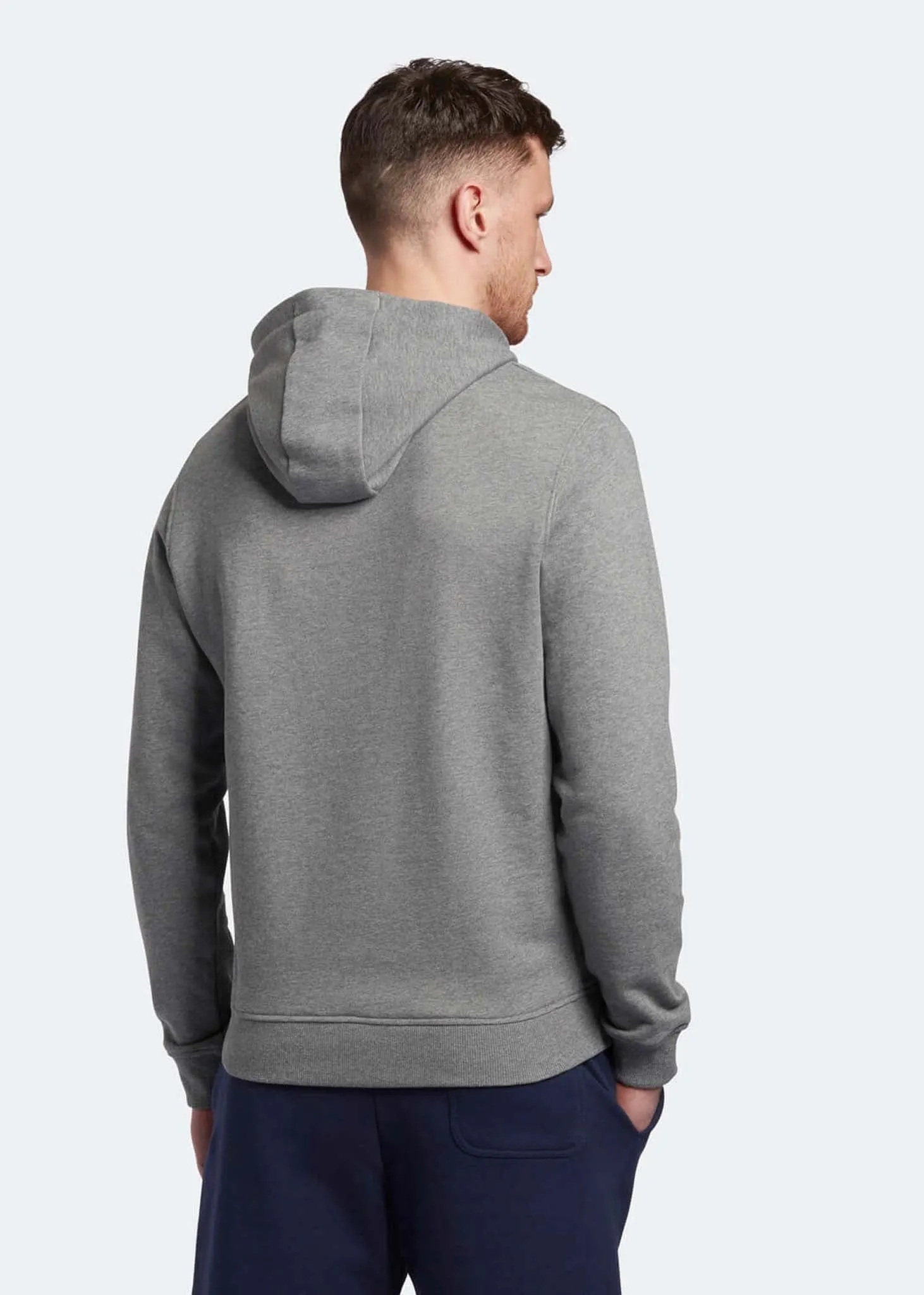 Pullover hoodie - mid grey marl