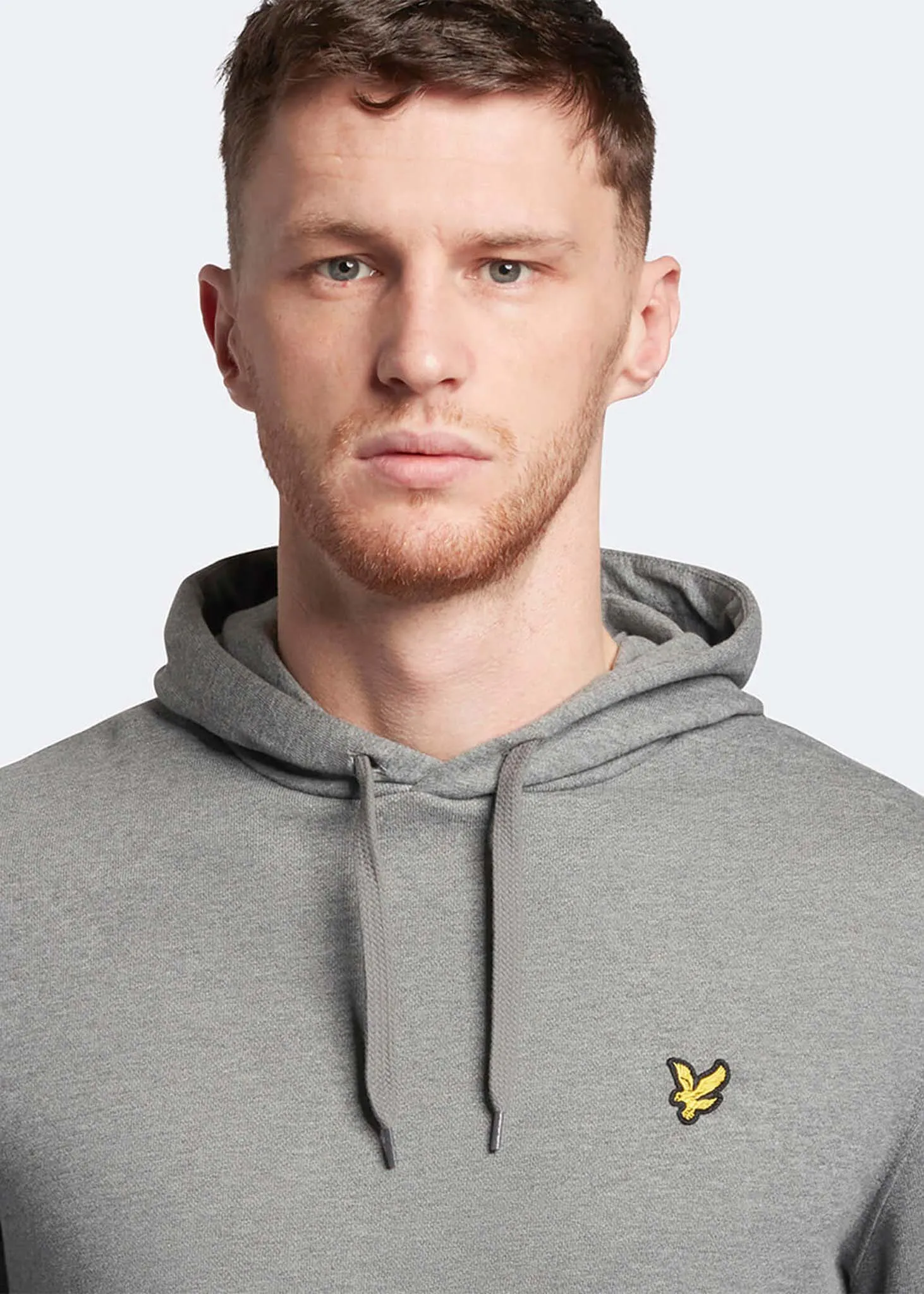 Pullover hoodie - mid grey marl