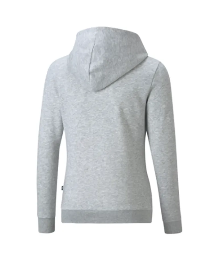 Puma Girl's Essentials Logo Hoodie - Grey