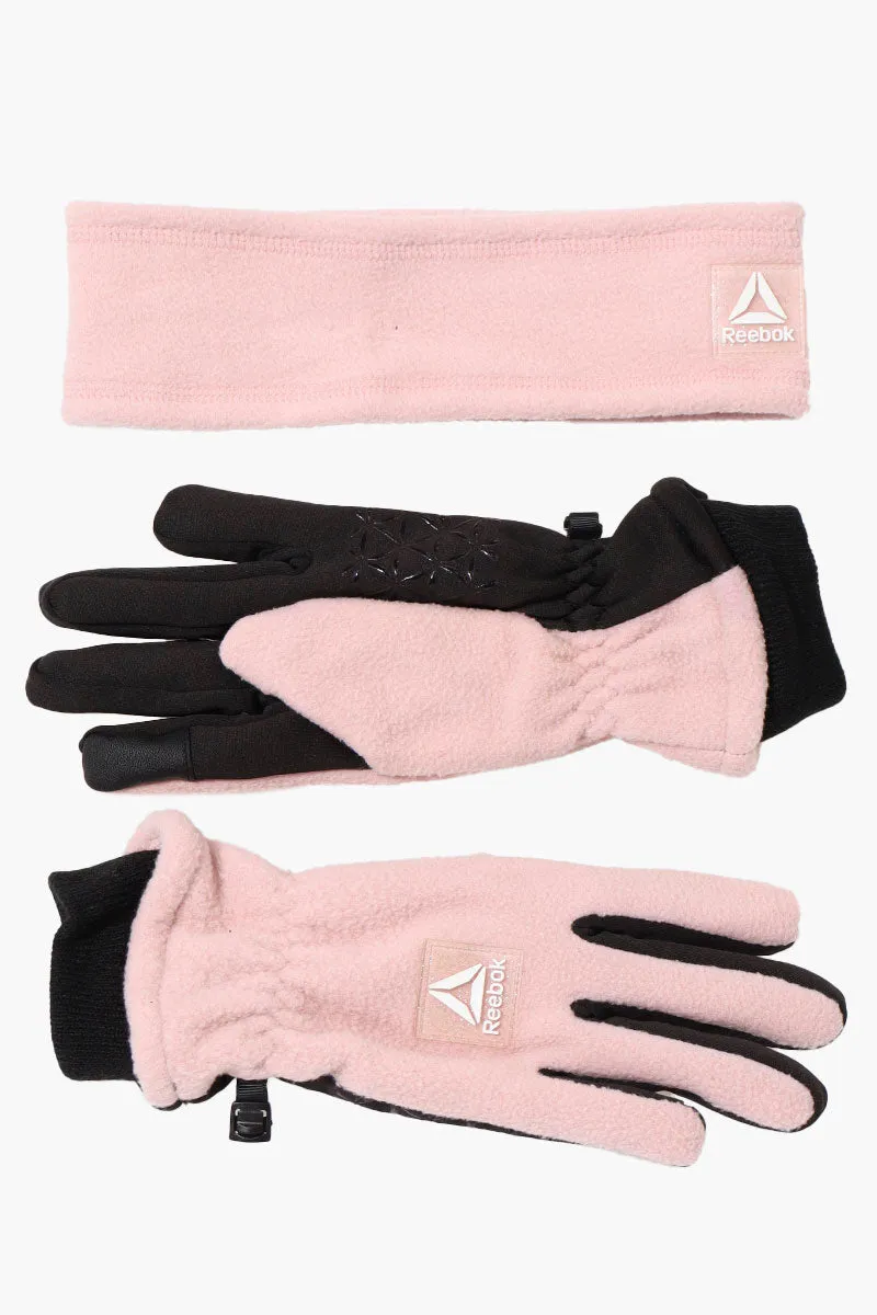 Reebok Solid Headband Glove Set - Pink