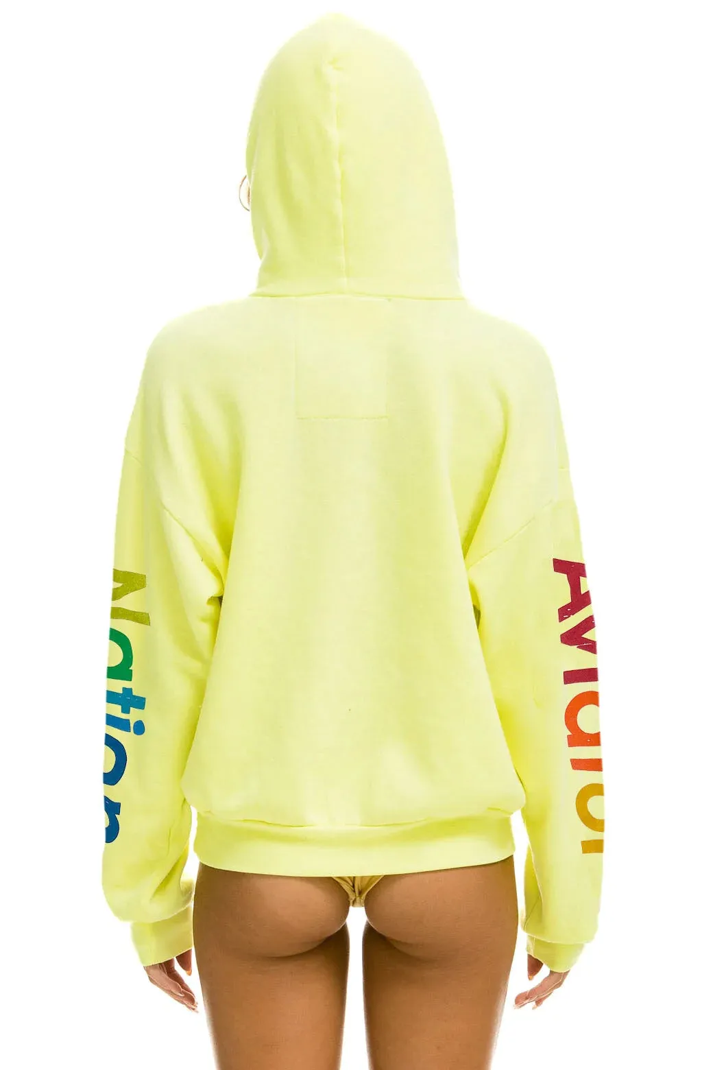 Relaxed Pullover Hoodie Neon Yellow