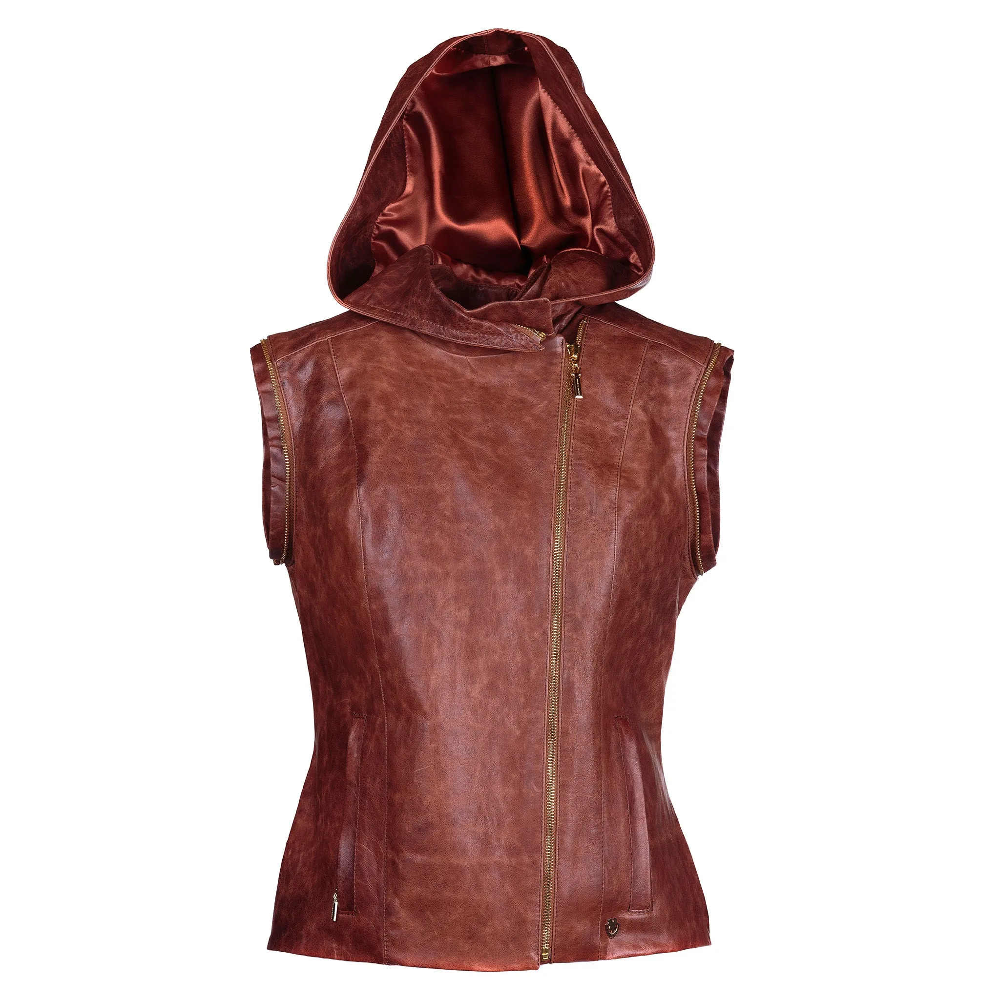 Removable Sleeves and Hood Reindeer Leather Jacket- Limited Edition