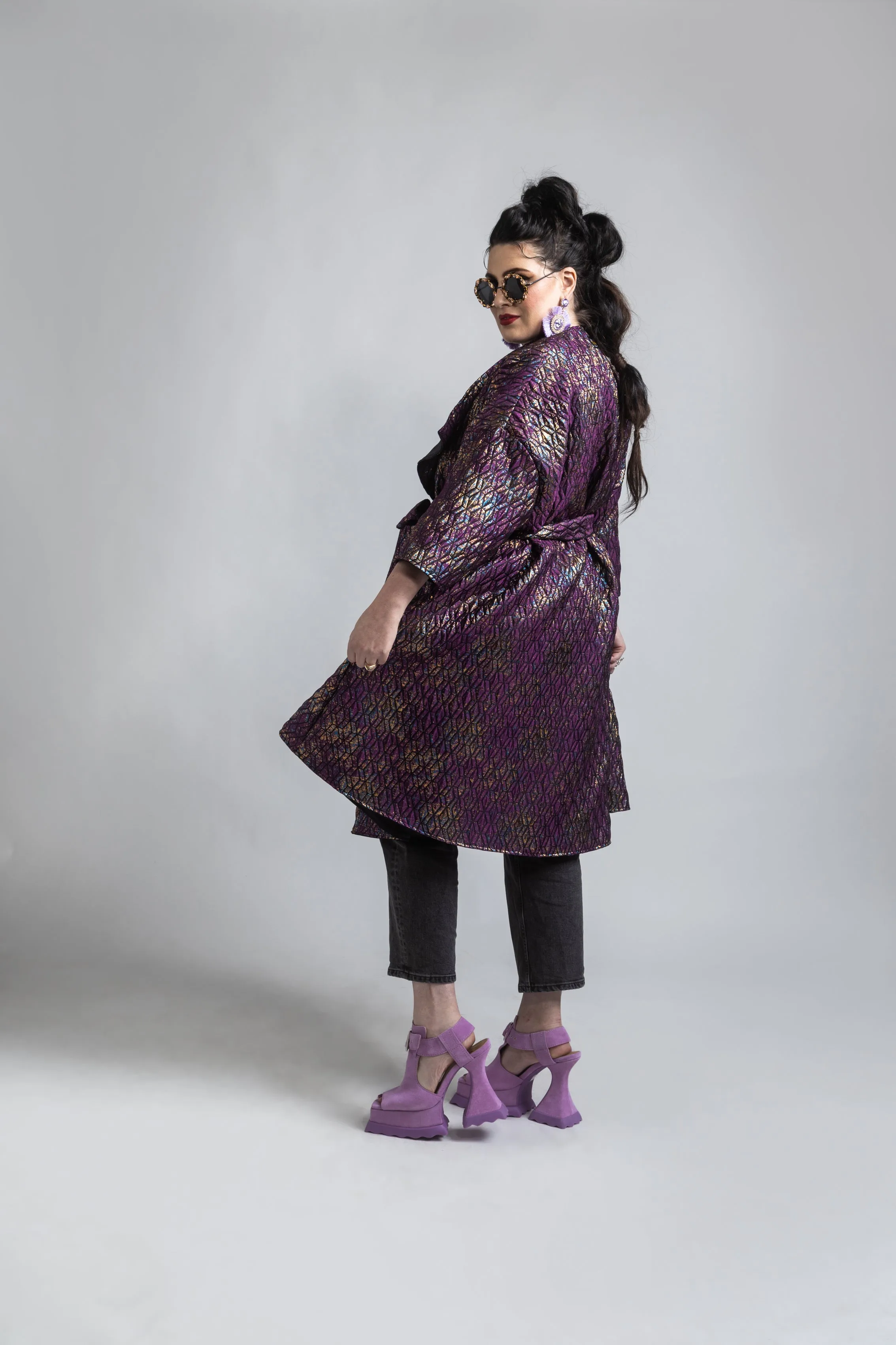 Reversible Opera Coat in “Semiramide"  (Purple)