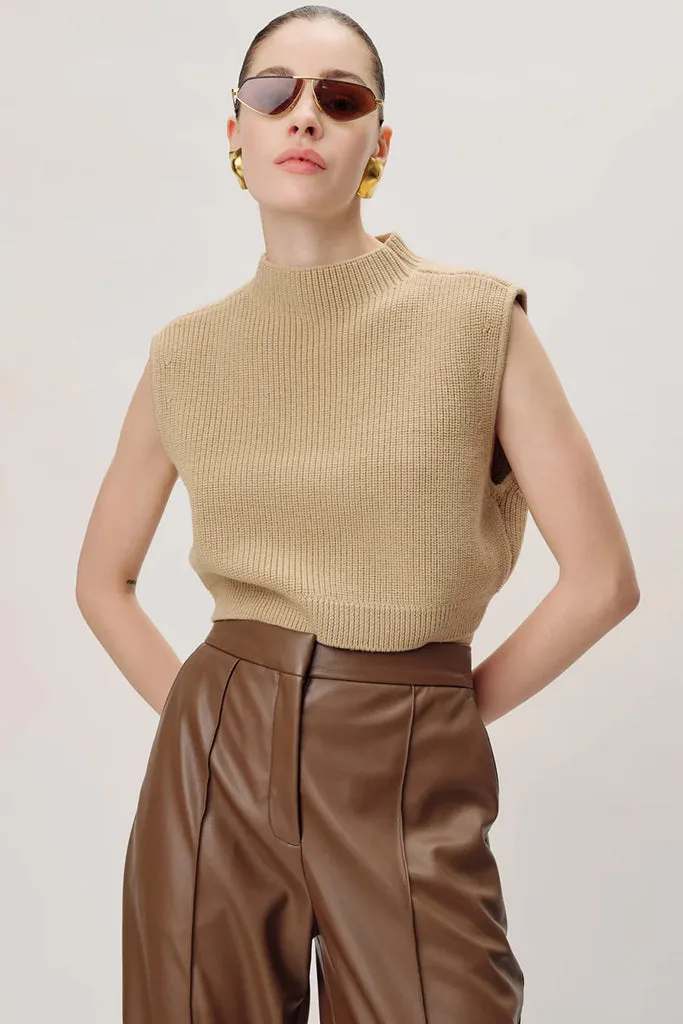 Ronny Kobo - Lumina Knit Top - Sand *FINAL SALE