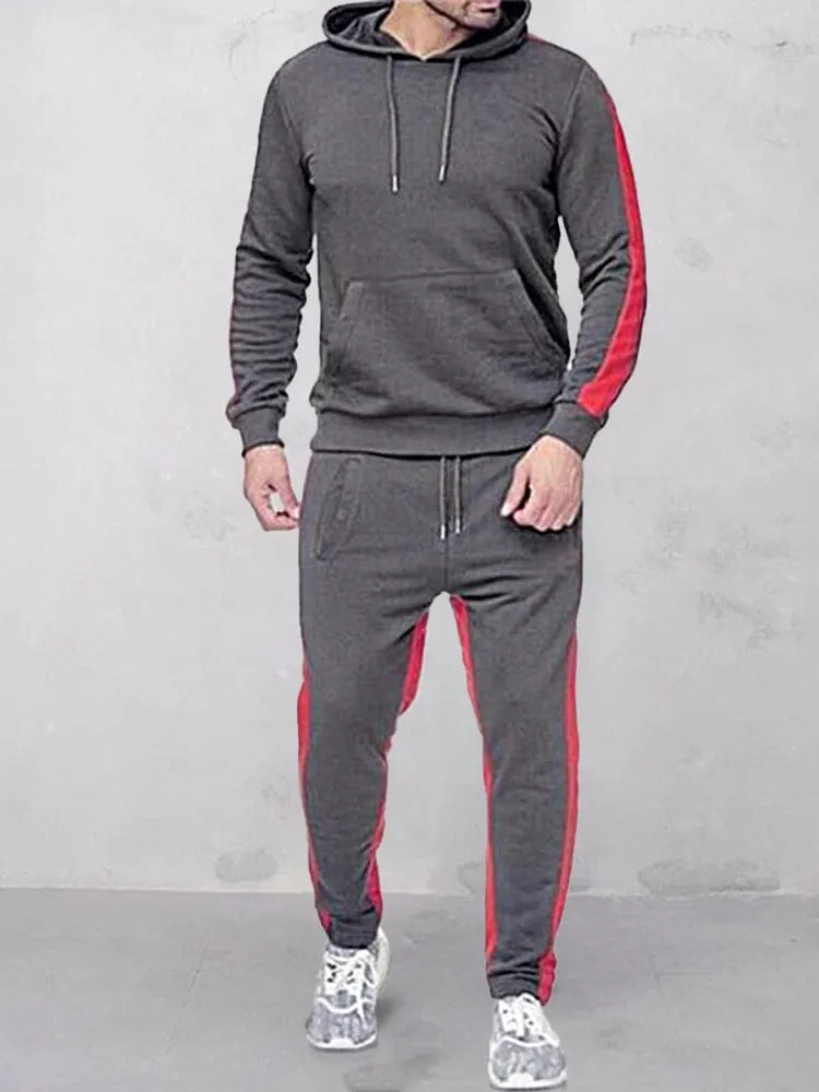 Round Neck Pullover Hoodie Sport Sets