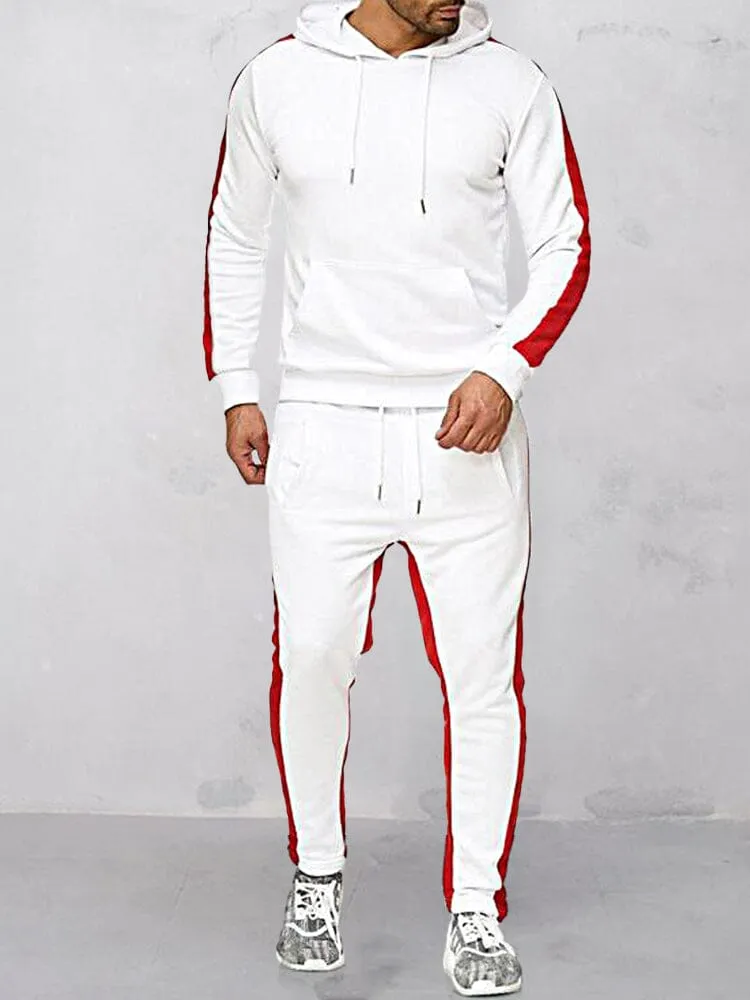 Round Neck Pullover Hoodie Sport Sets