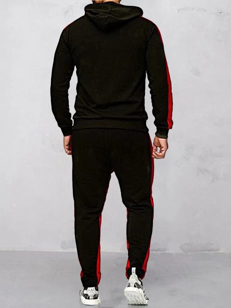 Round Neck Pullover Hoodie Sport Sets