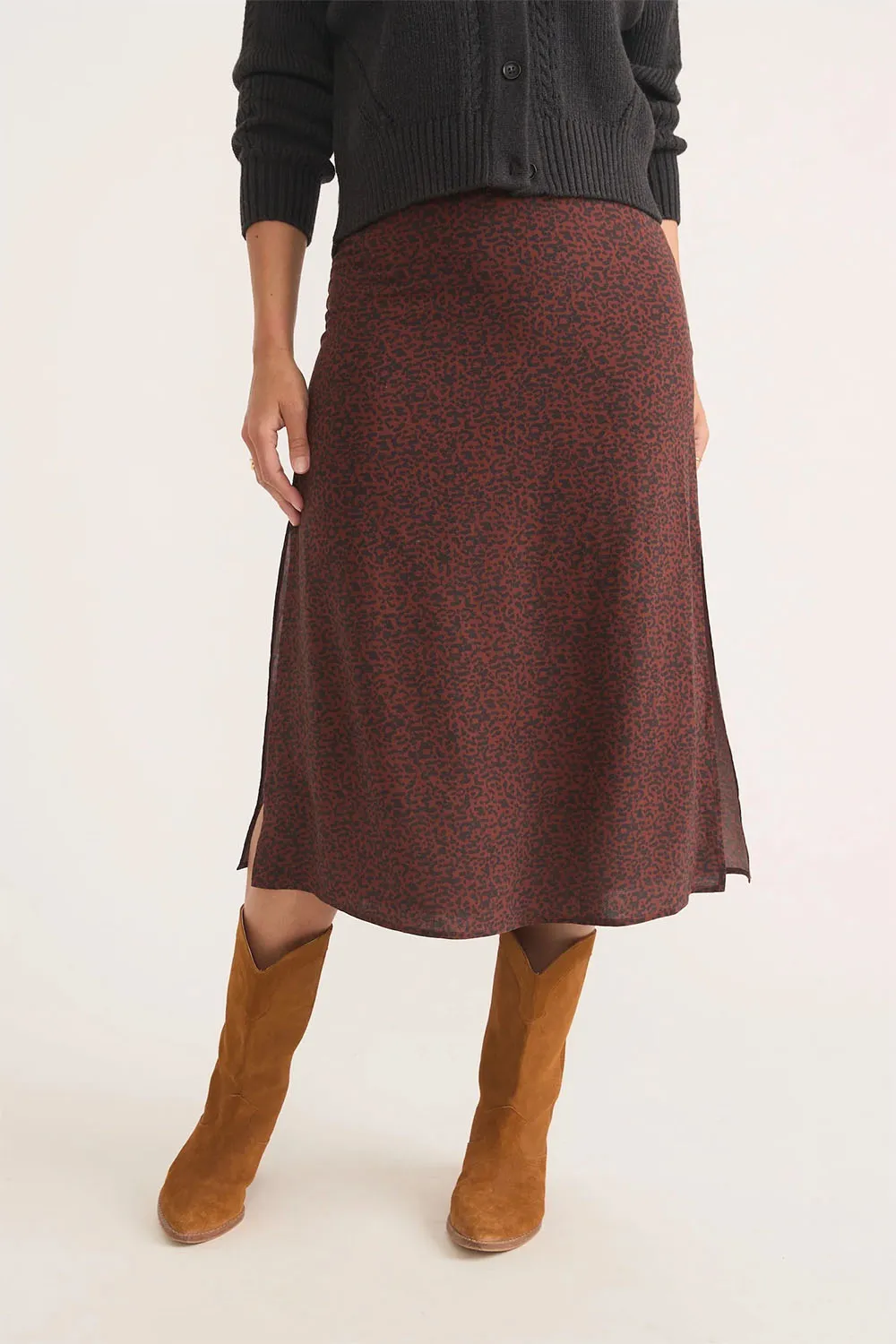 RYAN MIDI SLIP SKIRT