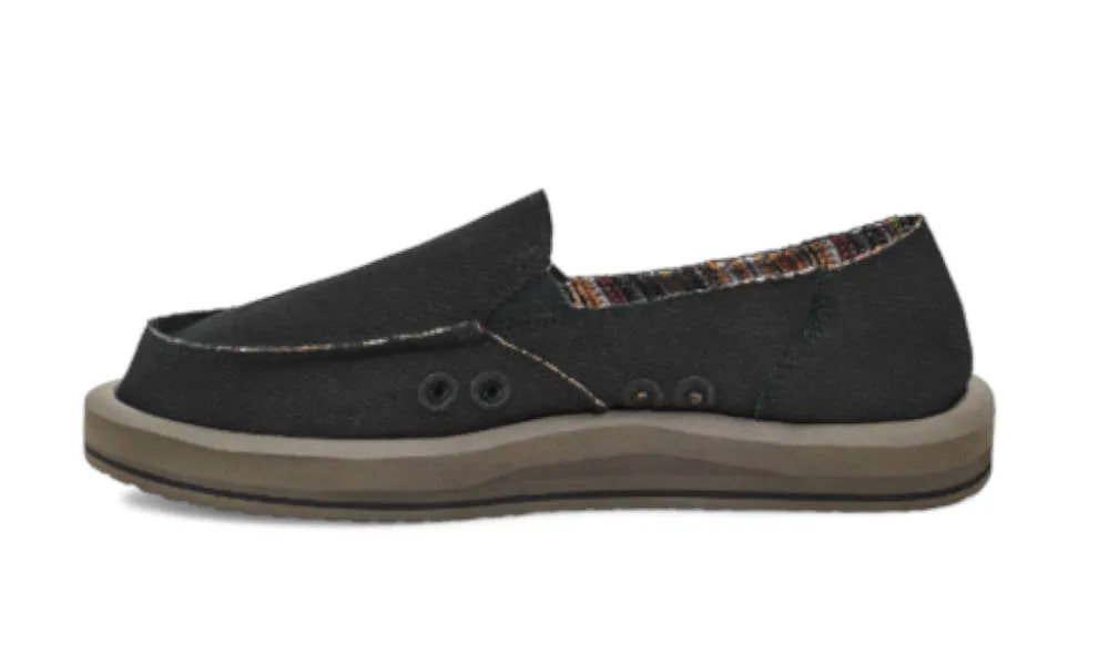 Sanuk Womens Donna ST Hemp Black