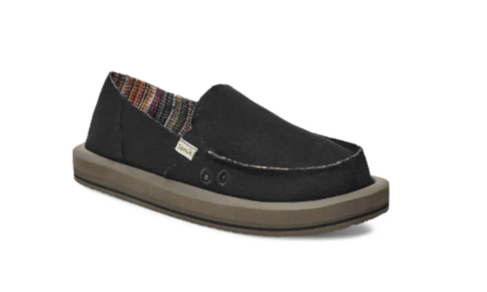 Sanuk Womens Donna ST Hemp Black