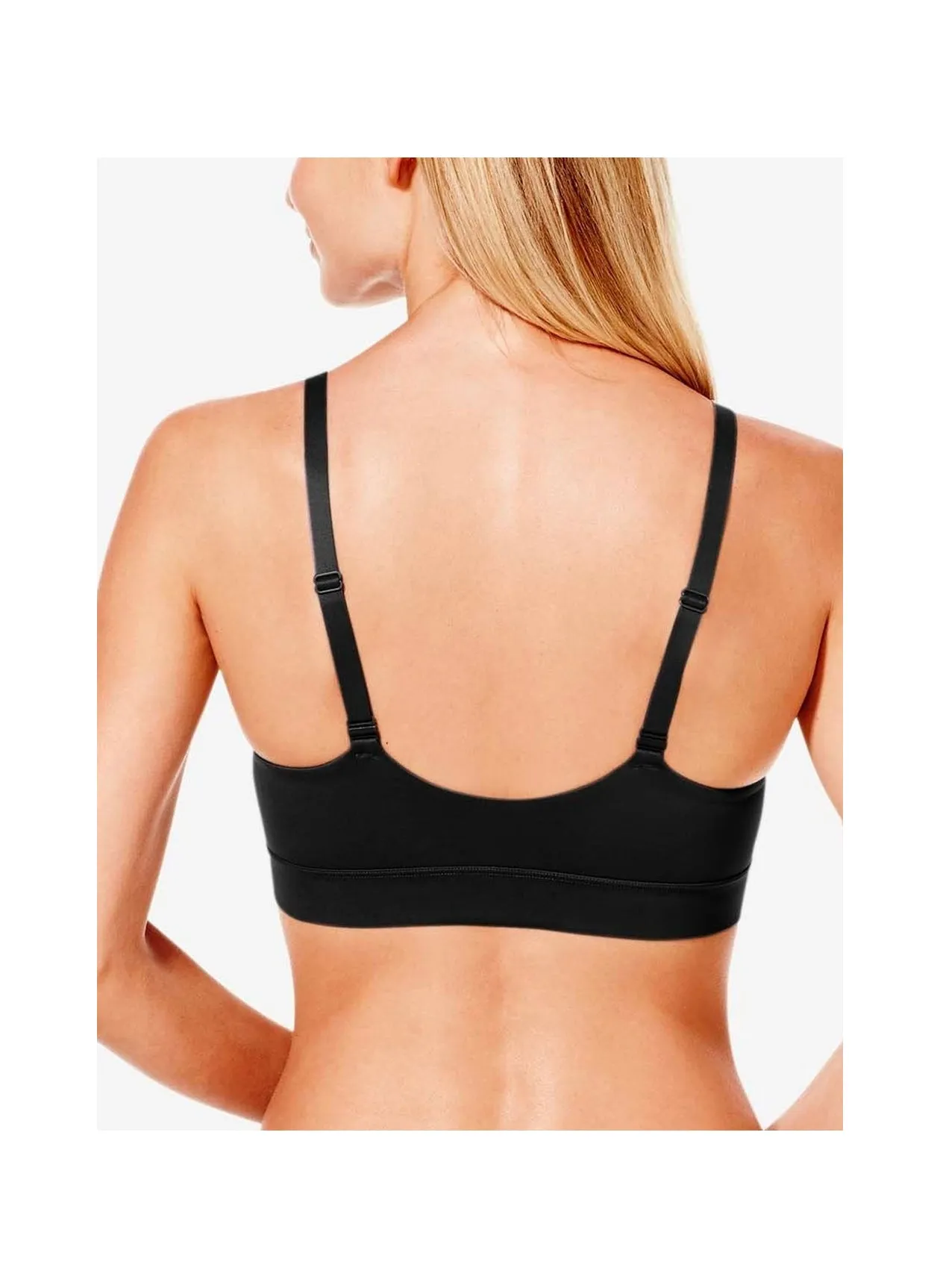 SECOND SKIN TRIANGLE BRALETTE - BLACK